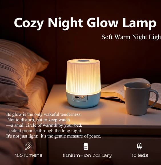 🔴LED Touch Round Night Lamp